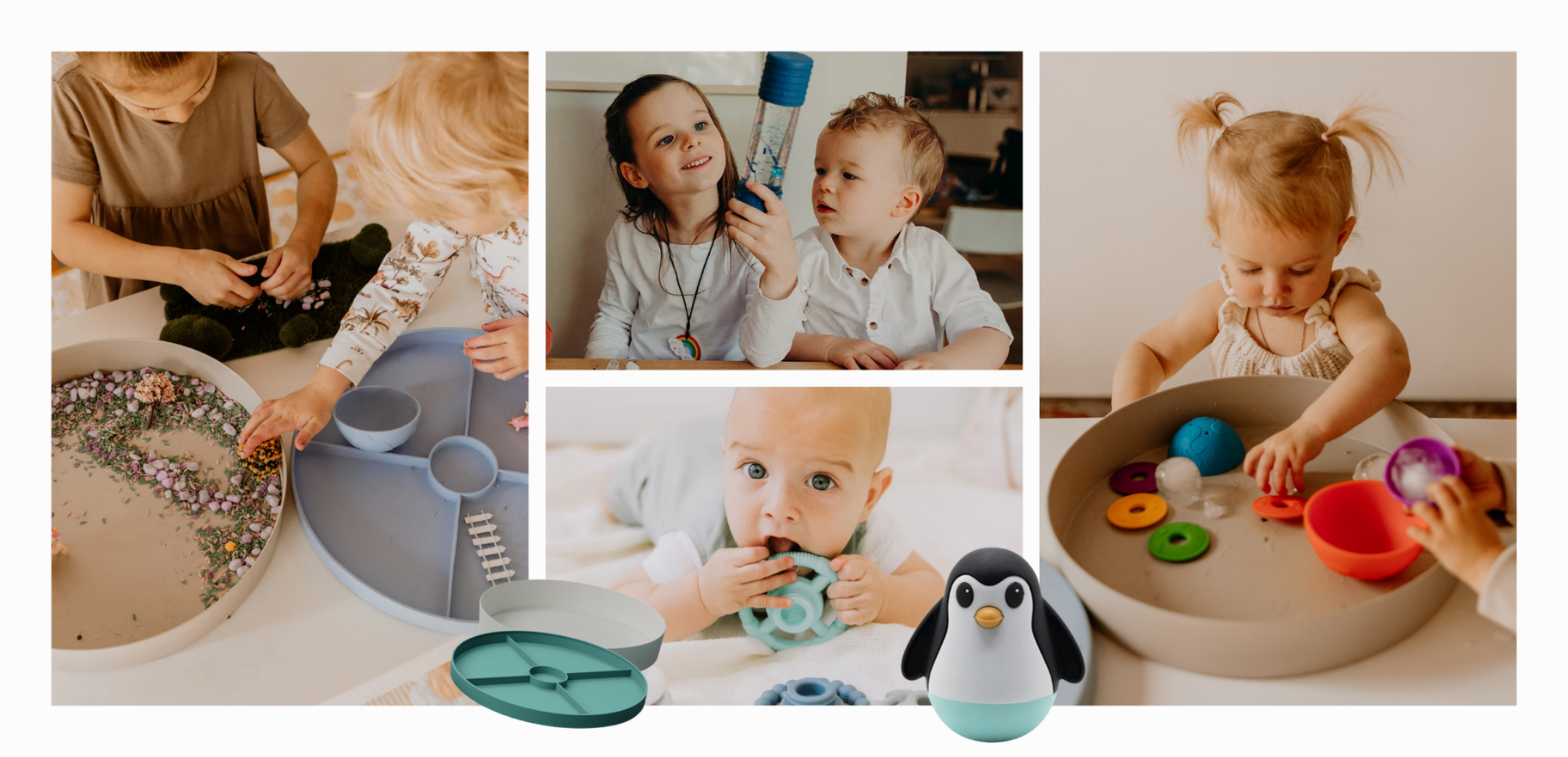 White Beige Minimalist Photo Collage Wraparound Mug-2_3